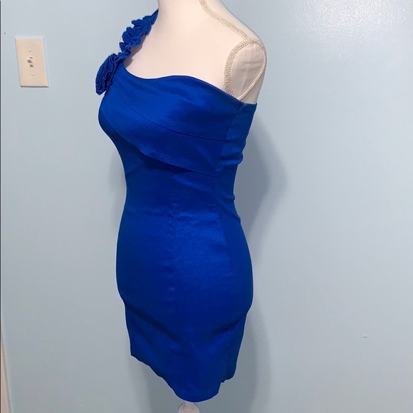 Blue Dress One Shoulder Size Small - Picture 8 of 16